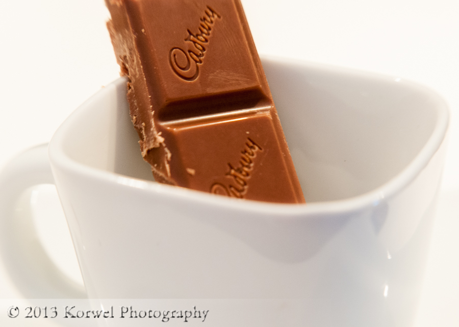 Chocolate in white cup