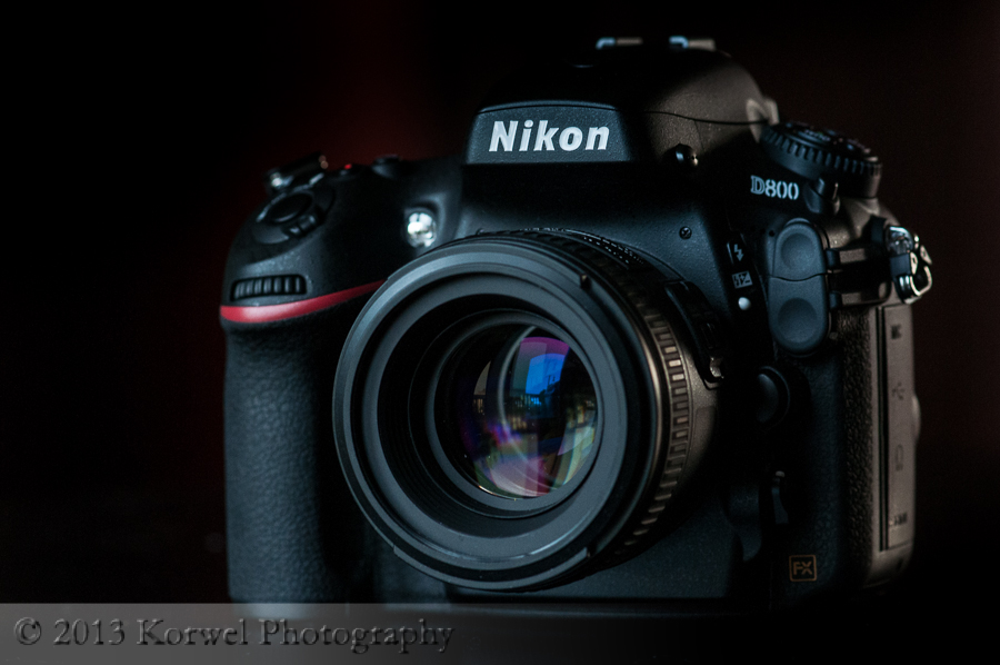 Nikon D800 with Nikkor 50 mm lens