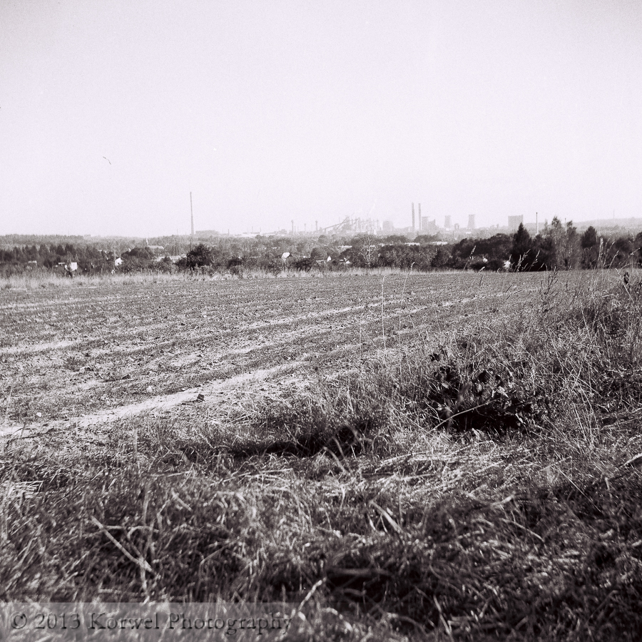 Huta Katowice in the background