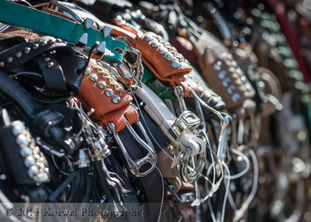 Belts stand, Zarki famers market, Poland