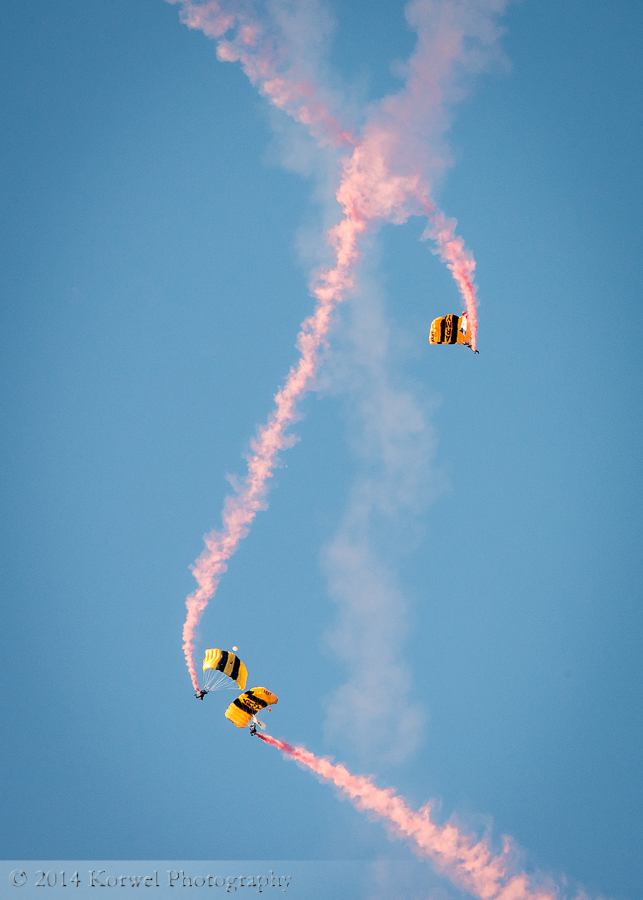 Golden knights parachute team, Dubuque, Iowa, 2014